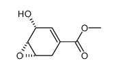 methyl (1α,6α)-2β-hydroxy-7-oxabicyclo[4.1.0]hept-3-ene-4-carboxylate结构式