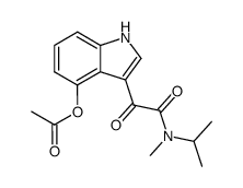 3-(2-(isopropyl(methyl)amino)-2-oxoacetyl)-1H-indol-4-yl acetate结构式