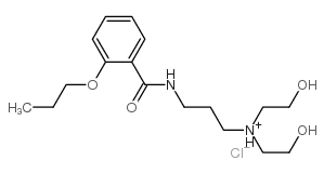 bis(2-hydroxyethyl)-[3-[(2-propoxybenzoyl)amino]propyl]azanium chlorid e结构式
