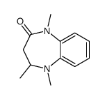 1,2,5-trimethyl-2,3-dihydro-1,5-benzodiazepin-4-one结构式