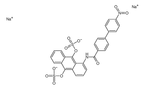 disodium 1-[[[4'-nitro[1,1'-biphenyl]-4-yl]carbonyl]amino]anthracene-9,10-diyl disulphate结构式