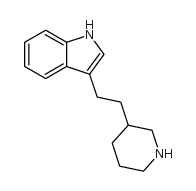 3-(2-(3-哌啶)乙基)-1H-吲哚结构式