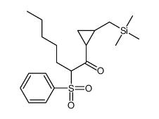 2-(benzenesulfonyl)-1-[2-(trimethylsilylmethyl)cyclopropyl]heptan-1-one Structure