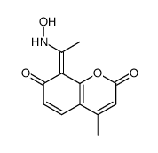 8-[1-(hydroxyamino)ethylidene]-4-methylchromene-2,7-dione结构式