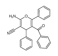 2-amino-5-benzoyl-3-cyano-4,6-diphenyl-4H-pyran Structure