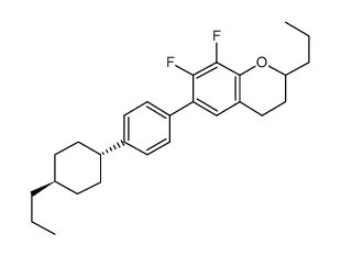 6-[4-(trans-4-propylcyclohexyl)phenyl]-7,8-difluoro-2-propylchroman结构式