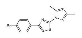 4-(4-bromophenyl)-2-(3,5-dimethylpyrazol-1-yl)-1,3-thiazole结构式