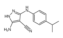 5-amino-3-(4-propan-2-ylanilino)-1H-pyrazole-4-carbonitrile Structure