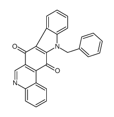 7H-Indolo[3,2-j]phenanthridine-7,13(12H)-dione, 12-(phenylmethyl)结构式