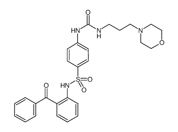 4-[3-({[(4-{[(2-benzoylphenyl)amino]sulfonyl}phenyl)amino]carbonyl}amino)propyl]morpholine结构式