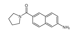 (6-氨基-2-萘)-1-吡咯烷甲酮结构式