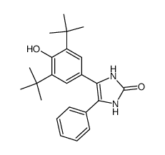 4-(3,5-Di-tert-butyl-4-hydroxy-phenyl)-5-phenyl-1,3-dihydro-imidazol-2-one结构式