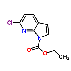 6-氯-吡咯并[2,3-b]吡啶-1-羧酸乙酯结构式