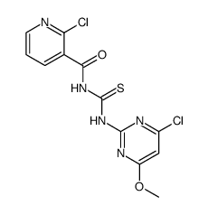 1-(4-Chloro-6-methoxy-pyrimidin-2-yl)-3-(2-chloro-pyridine-3-carbonyl)-thiourea结构式