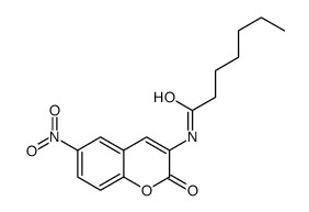 N-(6-NITRO-2-OXO-2H-CHROMEN-3-YL)HEPTANAMIDE structure