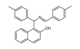 1-(((4-methylbenzylidene)amino)(p-tolyl)methyl)naphthalen-2-ol Structure