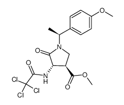 (3S,4R,1'S)-4-methoxycarbonyl-3-trichloroacetylamino-1-[1'-(4''-methoxyphenyl)ethyl]pyrrolidin-2-one Structure