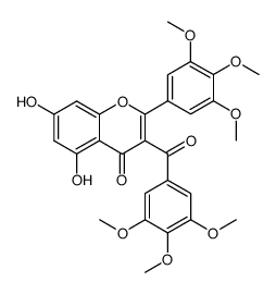 5,7-dihydroxy-3-(3,4,5-trimethoxy-benzoyl)-2-(3,4,5-trimethoxy-phenyl)-chromen-4-one结构式