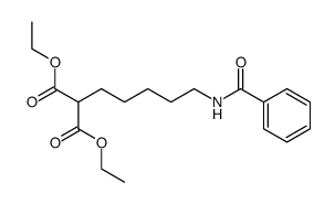 (5-benzoylamino-pentyl)-malonic acid diethyl ester Structure