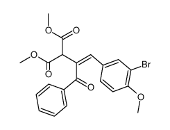[1-benzoyl-2-(3-bromo-4-methoxy-phenyl)-vinyl]-malonic acid dimethyl ester结构式