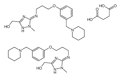 butanedioic acid,[1-methyl-5-[3-[3-(piperidin-1-ylmethyl)phenoxy]propylamino]-1,2,4-triazol-3-yl]methanol Structure