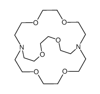 4,7,13,16,21,24-hexaoxa-1,10-diazabicyclo[8.8.8]hexacosane, hydrogen salt结构式