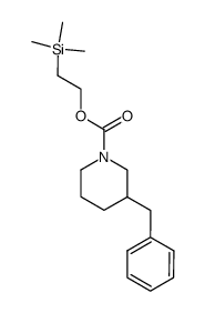 2-(trimethylsilyl)ethyl 3-benzylpiperidine-1-carboxylate结构式