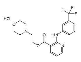 2-morpholin-4-ylethyl 2-[3-(trifluoromethyl)anilino]pyridine-3-carboxylate,hydrochloride Structure