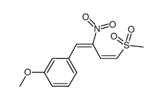 (1E,3Z)-1-(4-methanesulfonyl-2-nitrobuta-1,3-dien-1-yl)-3-methoxybenzene结构式