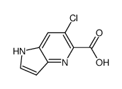 1H-pyrrolo[3,2-b]pyridine-6-chloro-5-carboxylic acid结构式