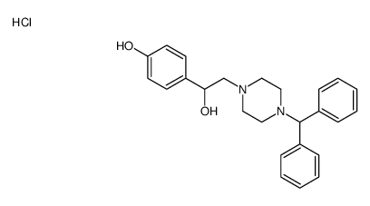 1-Piperazineethanol, 4-(diphenylmethyl)-alpha-(4-hydroxyphenyl)-, mono hydrochloride结构式