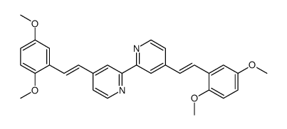 4-[2-(2,5-dimethoxyphenyl)ethenyl]-2-[4-[2-(2,5-dimethoxyphenyl)ethenyl]pyridin-2-yl]pyridine结构式