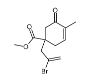1-(2-Bromo-allyl)-4-methyl-5-oxo-cyclohex-3-enecarboxylic acid methyl ester结构式