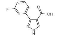 3-(3-氟苯基)-1H-吡唑-4-羧酸结构式