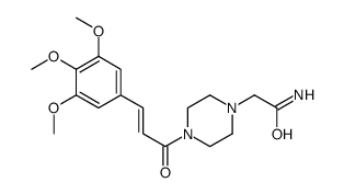 2-[4-[(E)-3-(3,4,5-trimethoxyphenyl)prop-2-enoyl]piperazin-1-yl]acetamide结构式