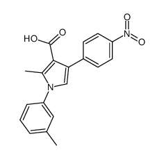 2-Methyl-4-(4-nitro-phenyl)-1-m-tolyl-1H-pyrrole-3-carboxylic acid Structure