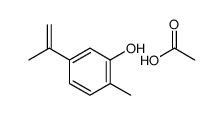 acetic acid,2-methyl-5-prop-1-en-2-ylphenol结构式