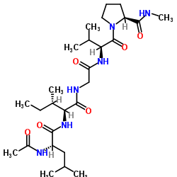 N-Acetyl-L-leucyl-L-isoleucylglycyl-L-valyl-N-methyl-L-prolinamide Structure