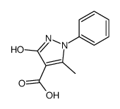 3-methyl-5-oxo-2-phenyl-1H-pyrazole-4-carboxylic acid Structure