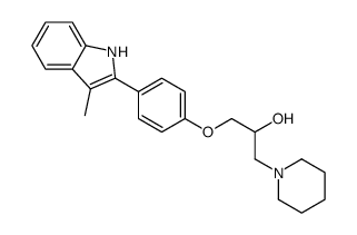 1-[4-(3-methyl-1H-indol-2-yl)phenoxy]-3-piperidin-1-ylpropan-2-ol结构式