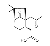 [(1R,2S,5S)-6,6-Dimethyl-8-oxo-1-(2-oxo-propyl)-bicyclo[3.2.1]oct-2-yl]-acetic acid结构式