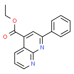 1,8-Naphthyridine-4-carboxylic acid, 2-phenyl-, ethyl ester structure