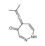 5-(2-methylprop-1-enylidene)-1H-diazepin-4-one Structure