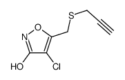 4-chloro-5-(prop-2-ynylsulfanylmethyl)-1,2-oxazol-3-one结构式
