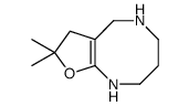 2,2-dimethyl-4,5,6,7,8,9-hexahydro-3H-furo[2,3-b][1,5]diazocine结构式