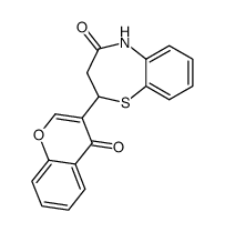 2-(4-Oxo-4H-chromen-3-yl)-2,3-dihydro-5H-benzo[b][1,4]thiazepin-4-one Structure