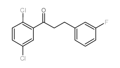 2',5'-DICHLORO-3-(3-FLUOROPHENYL)PROPIOPHENONE结构式