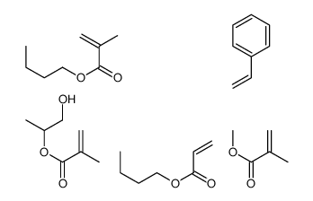 butyl 2-methylprop-2-enoate,butyl prop-2-enoate,1-hydroxypropan-2-yl 2-methylprop-2-enoate,methyl 2-methylprop-2-enoate,styrene Structure