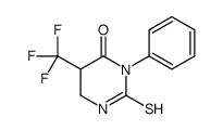 3-phenyl-2-sulfanylidene-5-(trifluoromethyl)-1,3-diazinan-4-one Structure