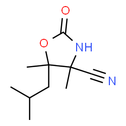 4-Oxazolidinecarbonitrile,5-isobutyl-4,5-dimethyl-2-oxo-(7CI) picture